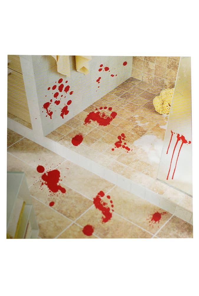 Bloody Footprints Halloween Murder Scene Wall Decals View 3