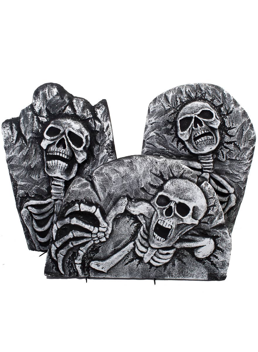 Hell Frozen Over 3 Skeleton Tombstone Halloween Decoration Set - Main Image