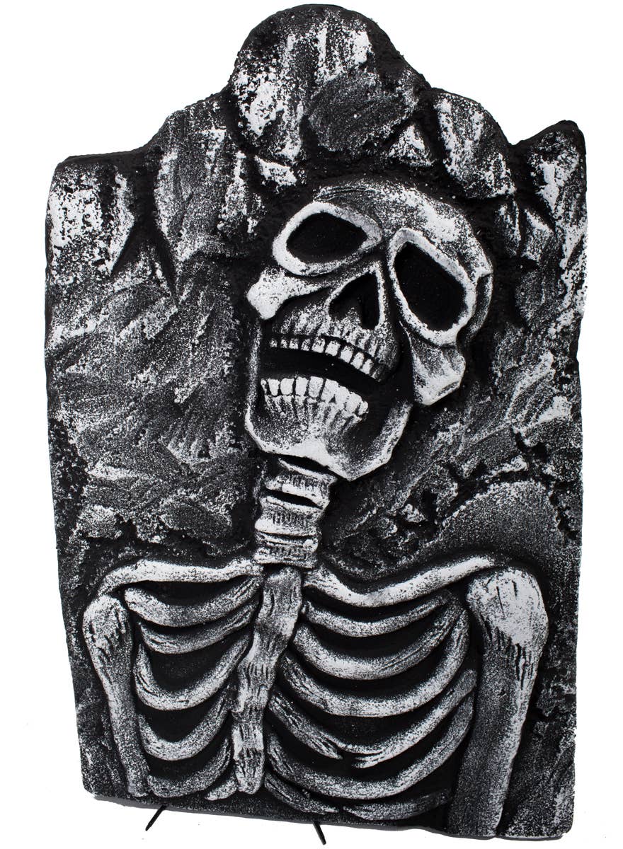 Hell Frozen Over 3 Skeleton Tombstone Halloween Decoration Set - Close Up Image 2