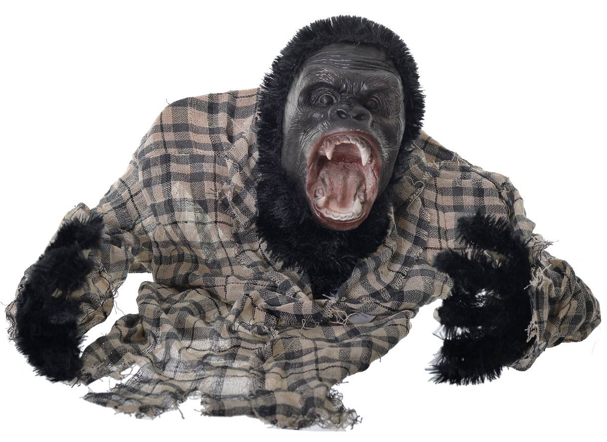 Ground Breaker Animated Zombie Gorilla Halloween Prop - Close Image