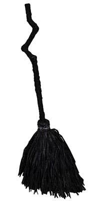 Wicked Witch Crooked Black Broom Halloween Costume Accessory