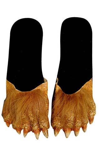 Furry Brown Werewolf Feet with Claws Costume Shoes 