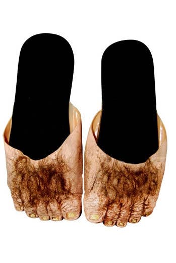 Brown Hairy Feet Costume Shoes