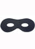 Simple Black Unisex Zorro Masquerade Party Mask - Main Image