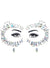 Silver Carnivale Round Eye Stick On Face Gems - Main Image