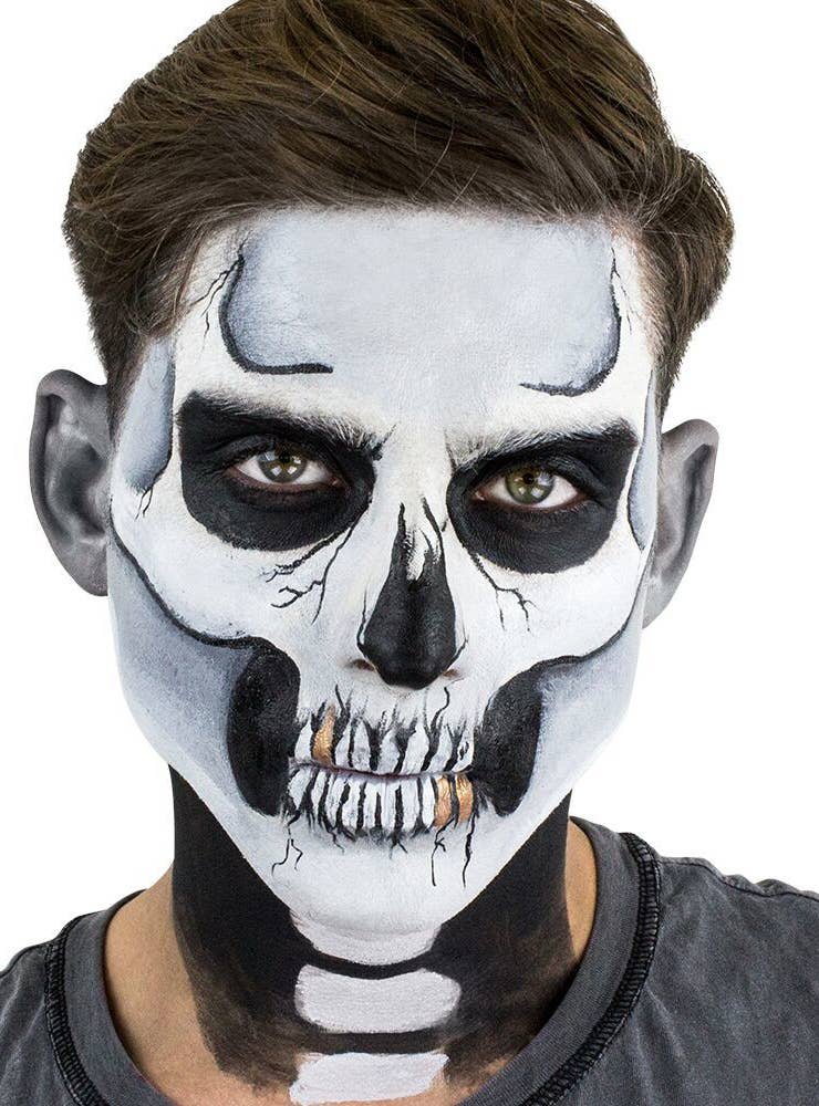 Skeleton Stencil and Makeup Halloween Kit - Alternate Image