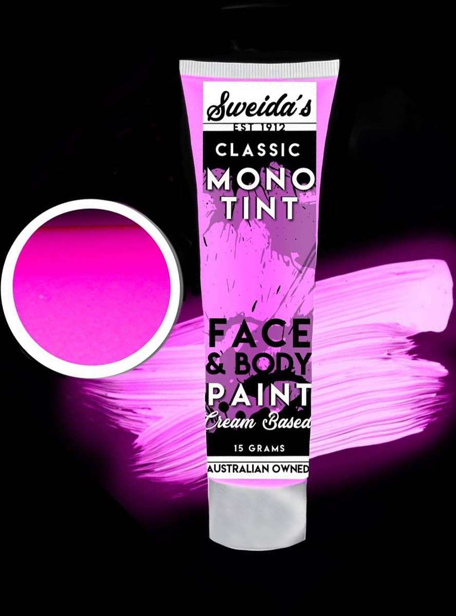 UV Neon Pink Monotint Cream Based Costume Mask - Alternate Image