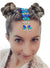 Silver and Blue Stick On Hair Jewels Main Image