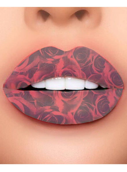 Red Roses Temporary Lip Tattoo Costume Makeup