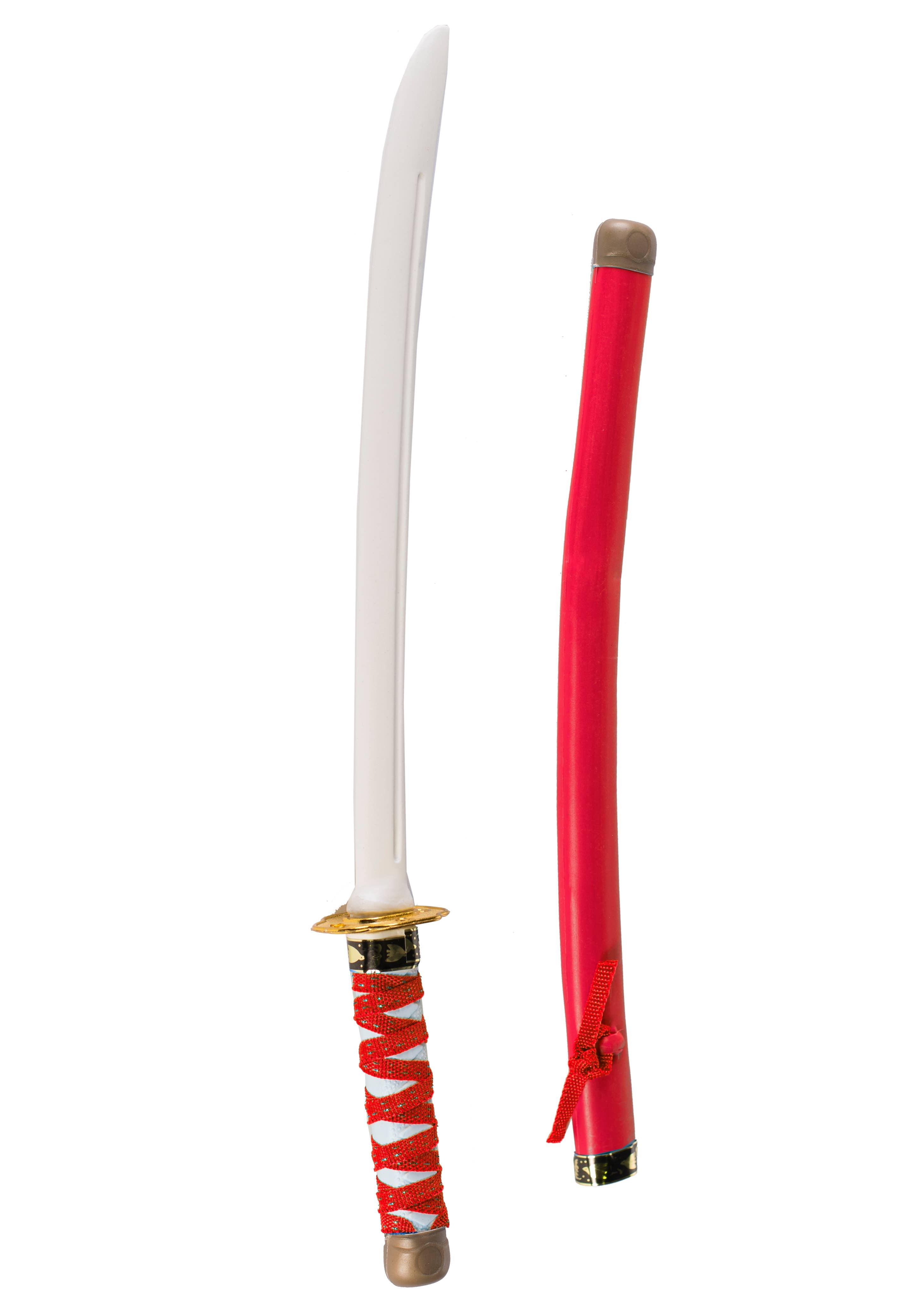 Red Japanese Ninja Katana Sword Costume Weapon