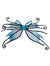 Curley Blue and Black Costume Fairy Wings - Main Image