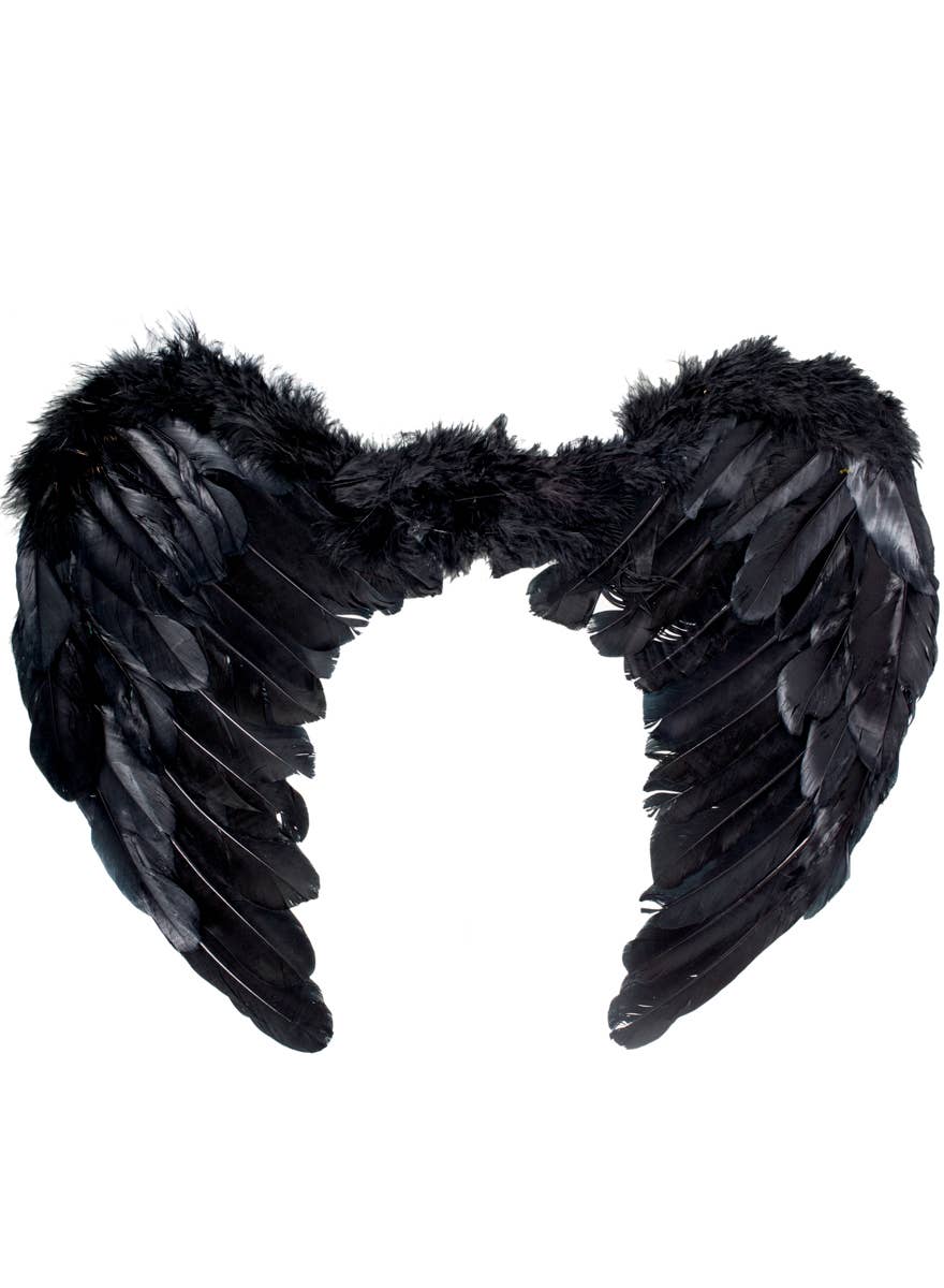 Small Black Angel Costume Wings - Alt Image