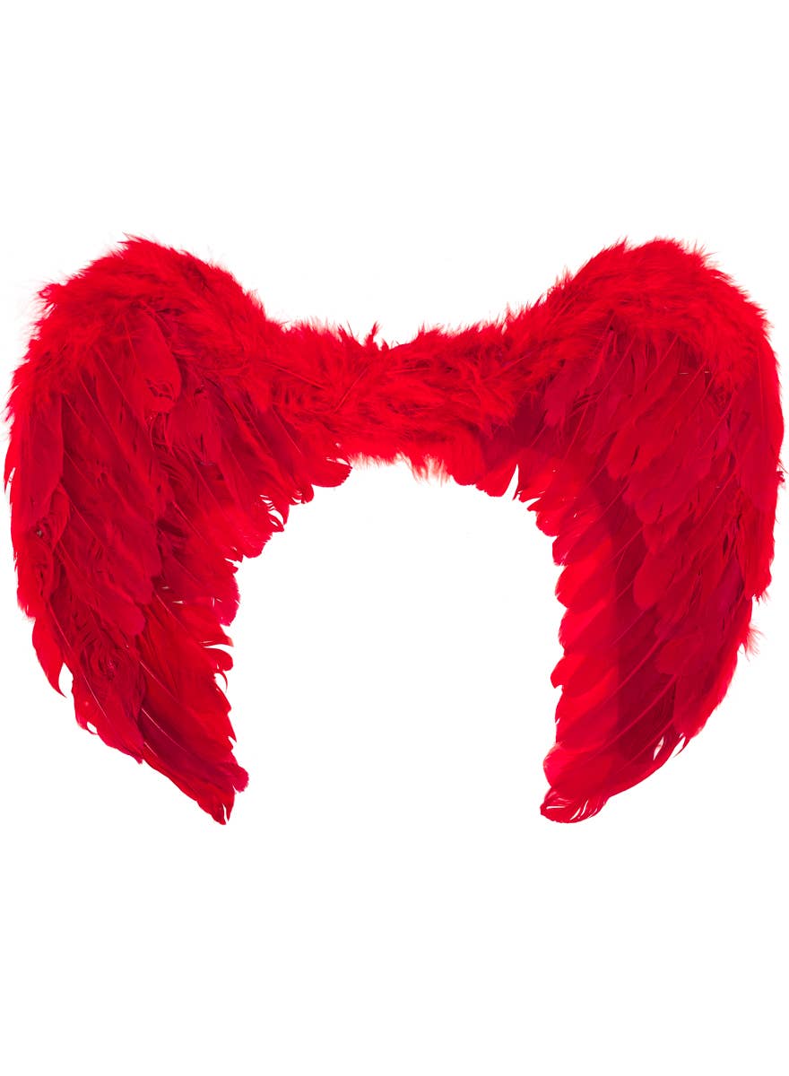 Small Red Feather Angel Wings