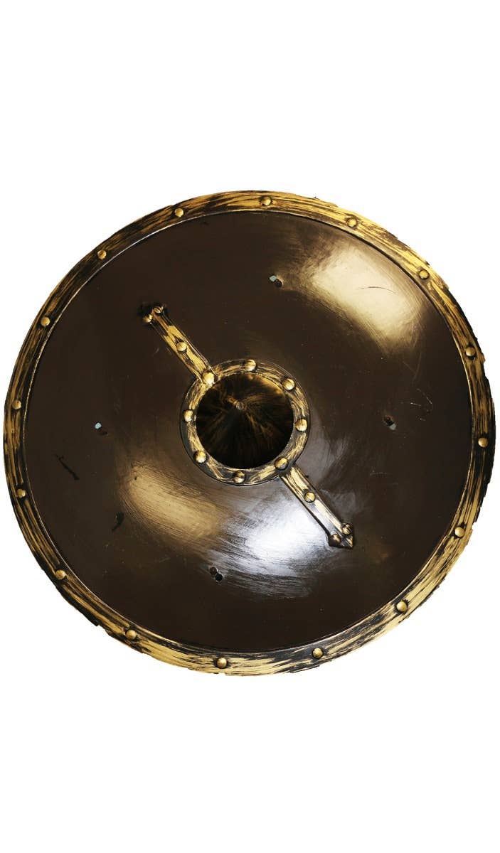 Gold and Brown Antique Look Medieval Shield Costume Accessory
