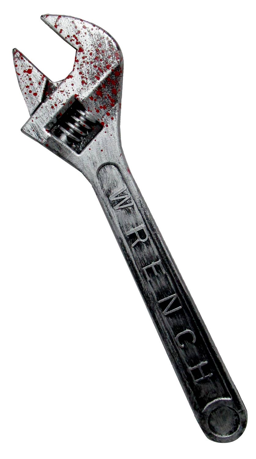 Bloody Silver Wrench Halloween Costume Accessory Weapon - Image 2