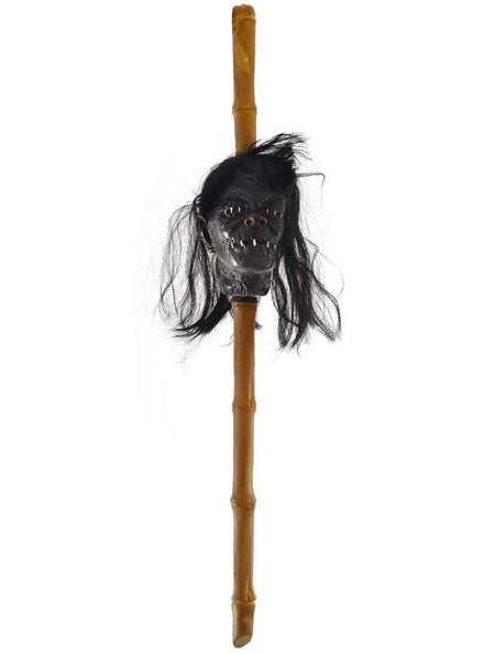 Image of Costume Accessory Head Hunters Shrunken Head on Stick Costume Weapon - Main Image