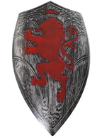 Silver Medieval Shield with Red Lion Costume Accessory -Main Image