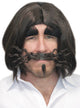 Catweazle Brown Wig, Beard and Moustache Set