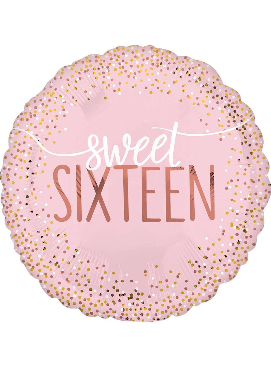 Image of Sweet 16 Pink and Gold 45cm Party Balloon