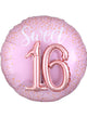 Image of Sweet 16 Pink and Gold Jumbo 91cm 3D Look Balloon