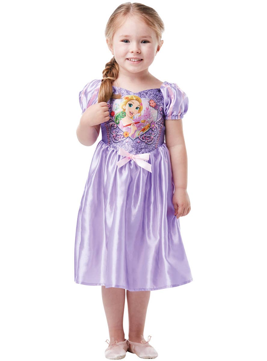 Image of Tangled Rapunzel Toddler Girls Disney Princess Costume - Front View