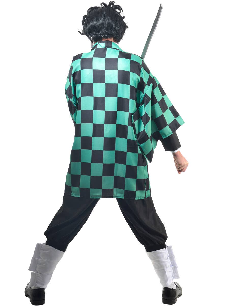 Image of Demon Slayer Teen Boy's Tanjiro Kamado Costume - Back Image