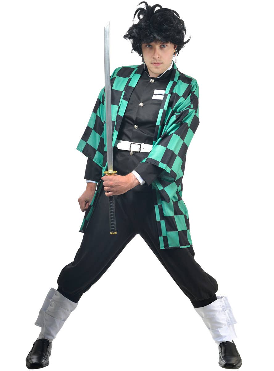 Image of Demon Slayer Teen Boy's Tanjiro Kamado Costume - Front Image