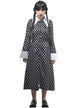 Image of Deluxe Teen Girls Button Up Wednesday Addams Halloween Costume - Front View