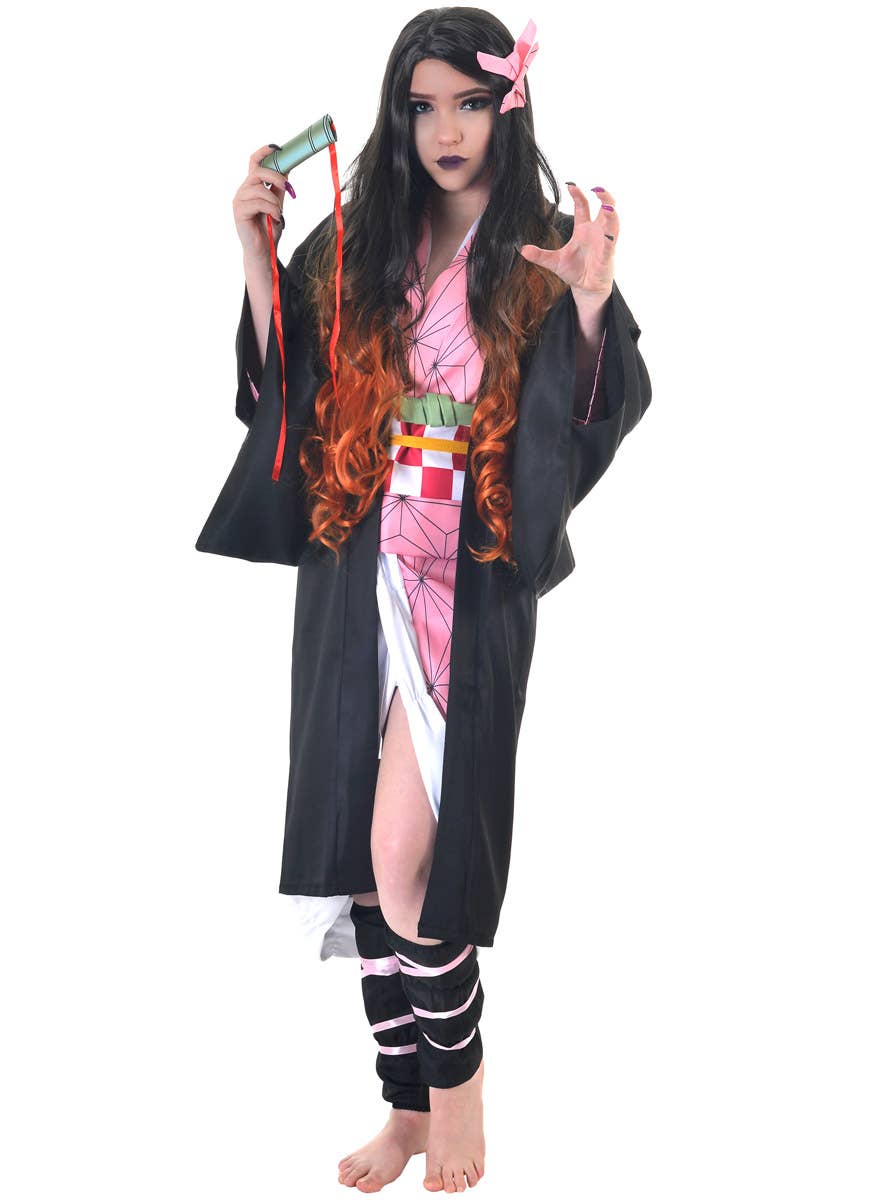 Image of Demon Slayer Teen Girl's Nezuko Kamado Costume - Front View