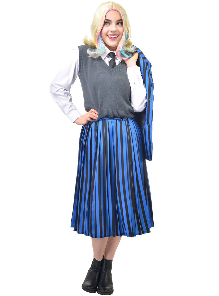 Image of Deluxe Teen Girl's Enid Nevermore Uniform Halloween Costume - Alternate Image