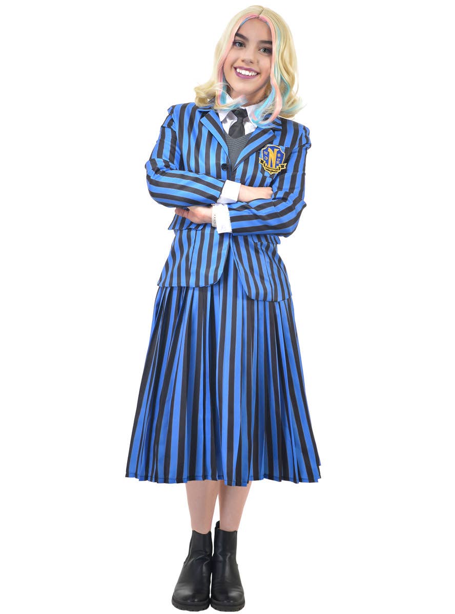 Image of Deluxe Teen Girl's Enid Nevermore Uniform Halloween Costume - Main Image