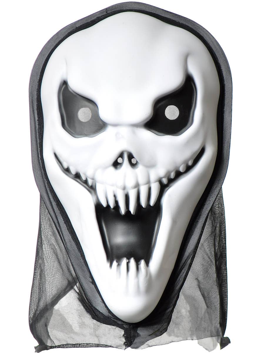 Image of Screaming Reaper Halloween Costume Mask with Hood