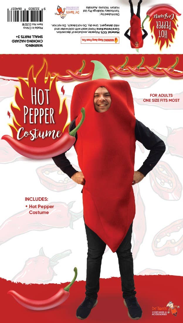 Red Hot Chilli Pepper Adults Dress Up Costume