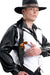 Black Vinyl Gangster Shoulder Holster with Toy Gun - Main View