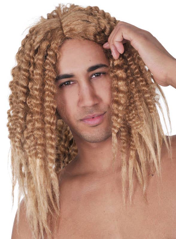 Men's 90's Crimped Surfer Dude Costume Wig