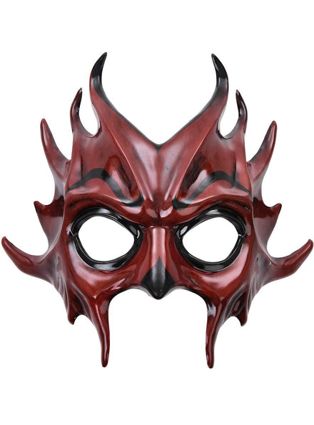 Spiked Red Demon Halloween Costume Mask