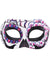 Pink and Purple Day of the Dead Masquerade Mask with Rhinestones