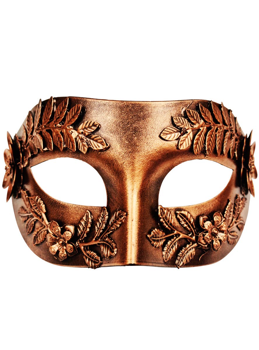 Copper Leaf Masquerade Mask for Adults