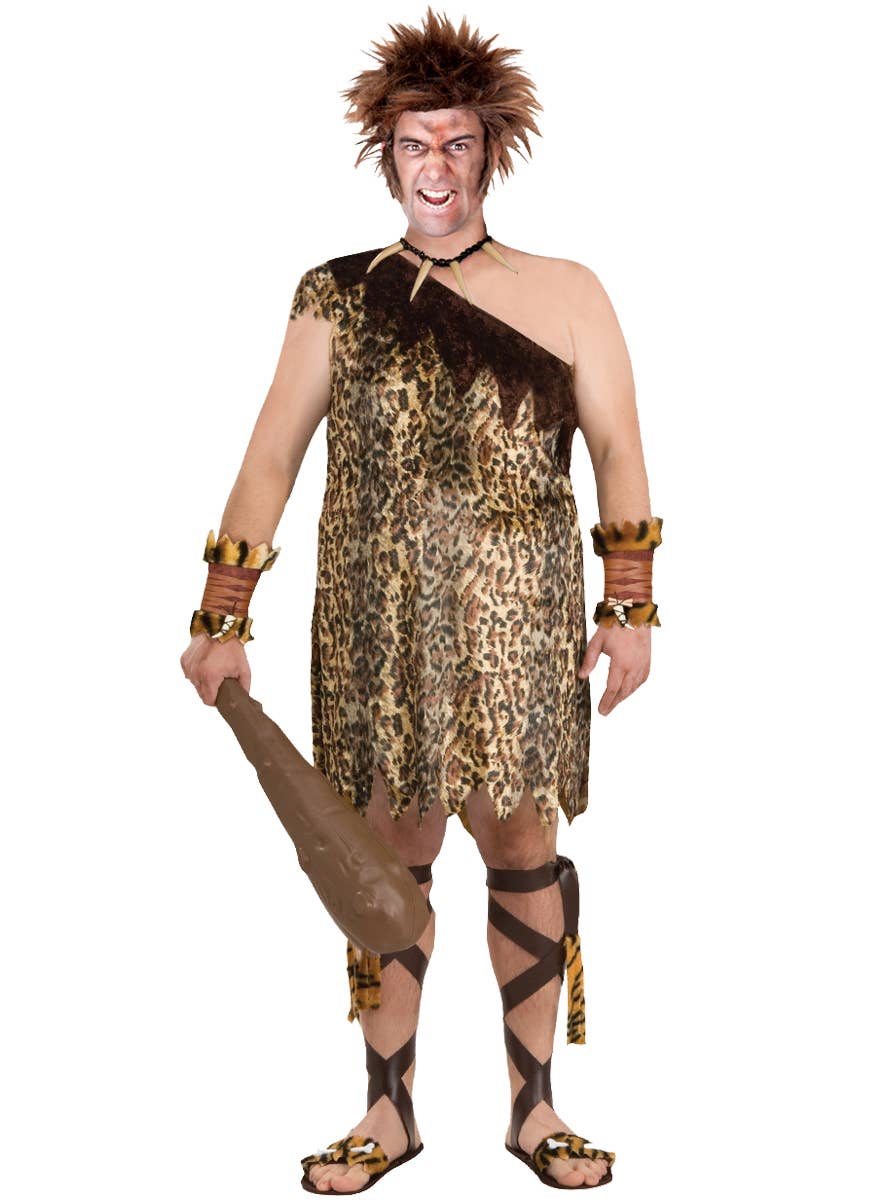 Men's Leopard Print Cave Man Costume