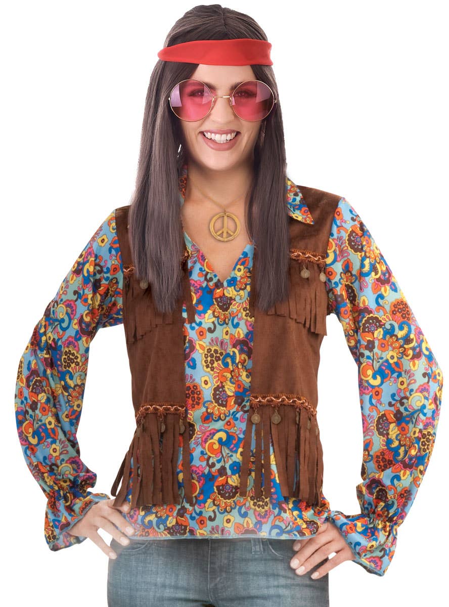 Womens Colourful Groovy Hippie Costume