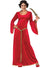 Long Red Medieval Sorceress Women's Costume