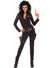 Image Of Womens Sexy Black SWAT Jumpsuit Costume