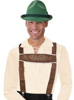 Brown Oktoberfest Lederhosen Suspenders