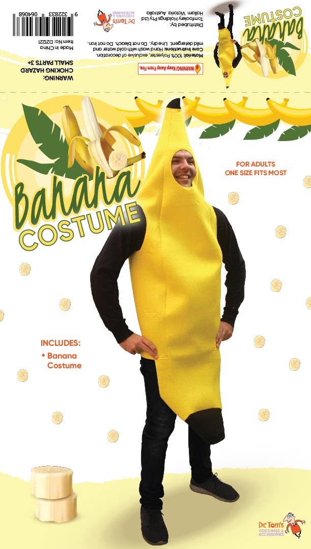 Giant Yellow Banana Adults Fancy Dress Costume