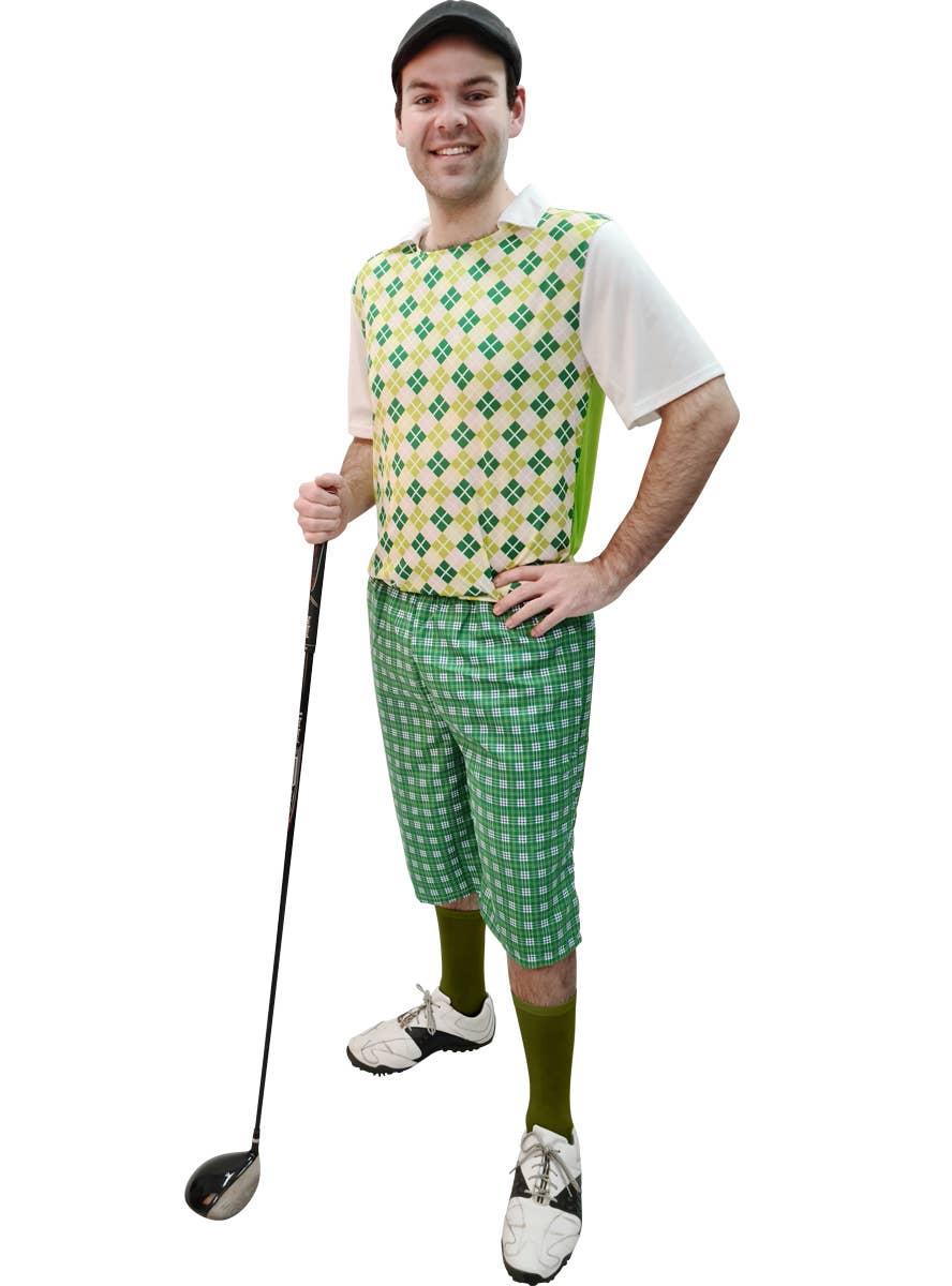 Mens Green Golf Uniform Costume