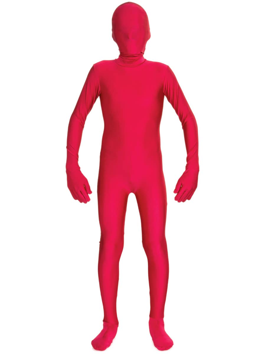 Teen Boys Red Second Skin Suit Costume
