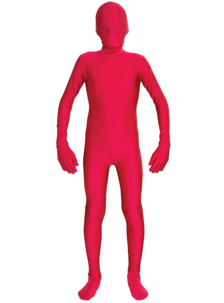 Teen Boys Red Second Skin Suit Costume