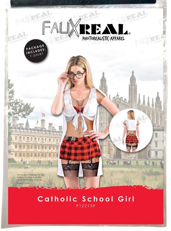 Women's Funny Sexy Schoolgirl Faux Real Costume Dress Packaging Image