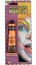 Special Effects Forum Novelties Neon Orange Halloween Face Paint Cream Makeup Main Image