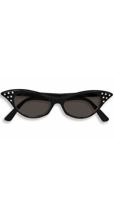 Black 50s Dress Up Glasses Costume Accessory - Main Image